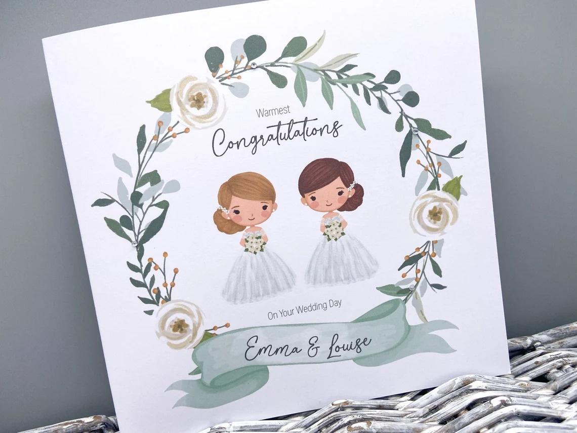 Gay Lesbian Wedding Cards 18 Gorgeous LGBTQ Designs Hitched Co Uk