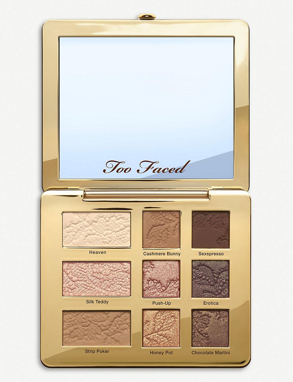 Natural eye shadow palette with a mirror and nine neutral shades