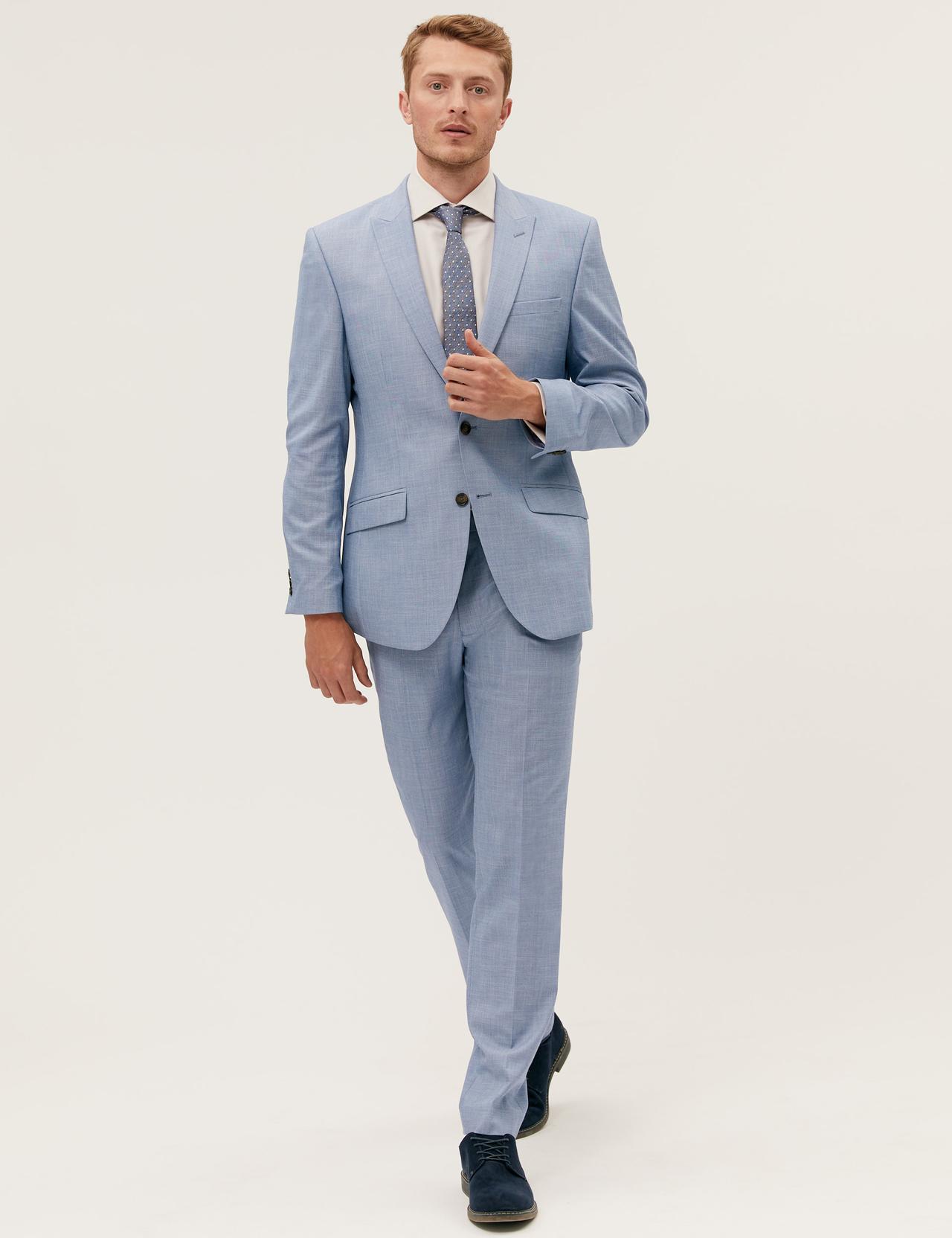 Florida Sky Blue Cotton Suit - Hangrr