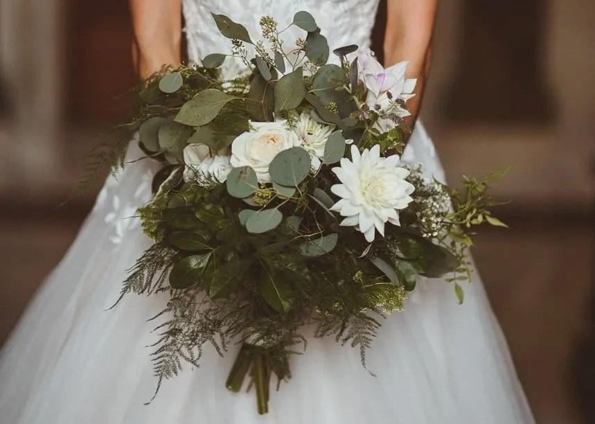 Bridal Bouquet Wrap Made From Wedding Dress