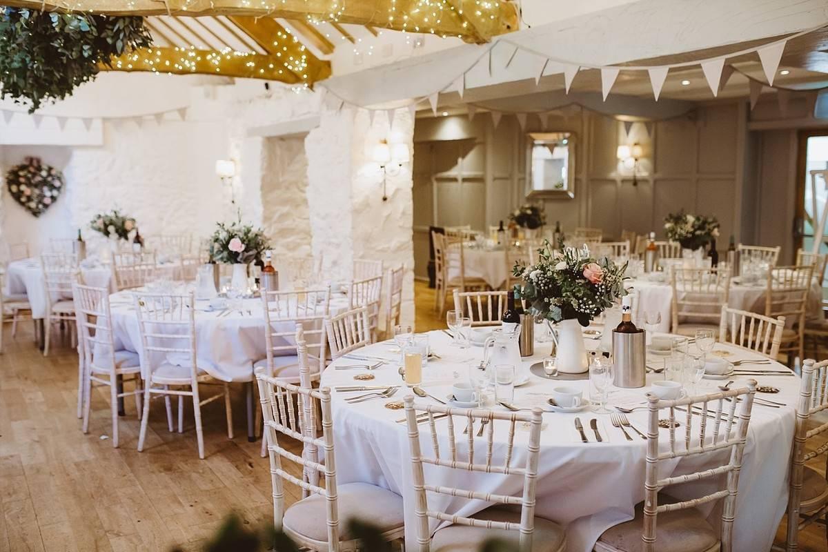 Wedding venue dining room area