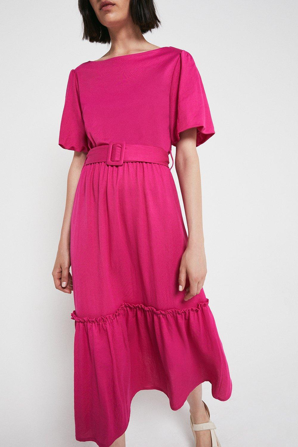 cerise wedding guest dress