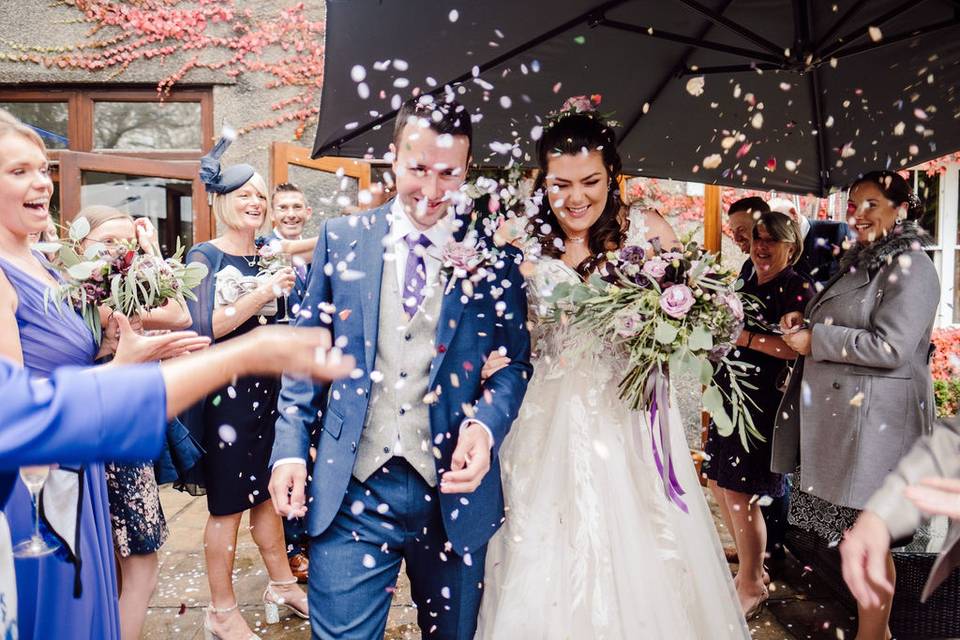 Real Covid Wedding: Melissa and Matt, Fairyhill, Swansea