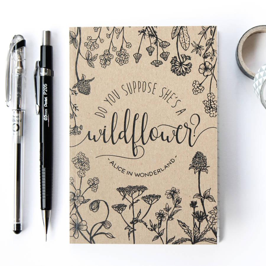 Alice in Wonderland notebook