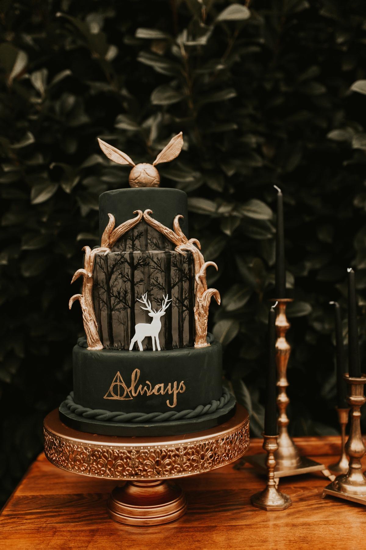 A magical Harry Potter-themed wedding with class tables