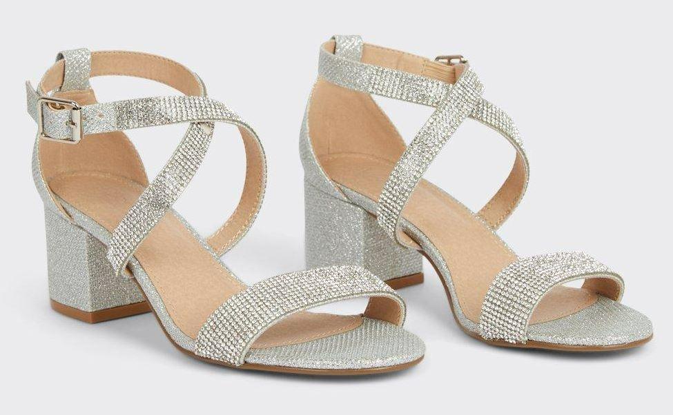 Bridesmaid sandals hot sale silver