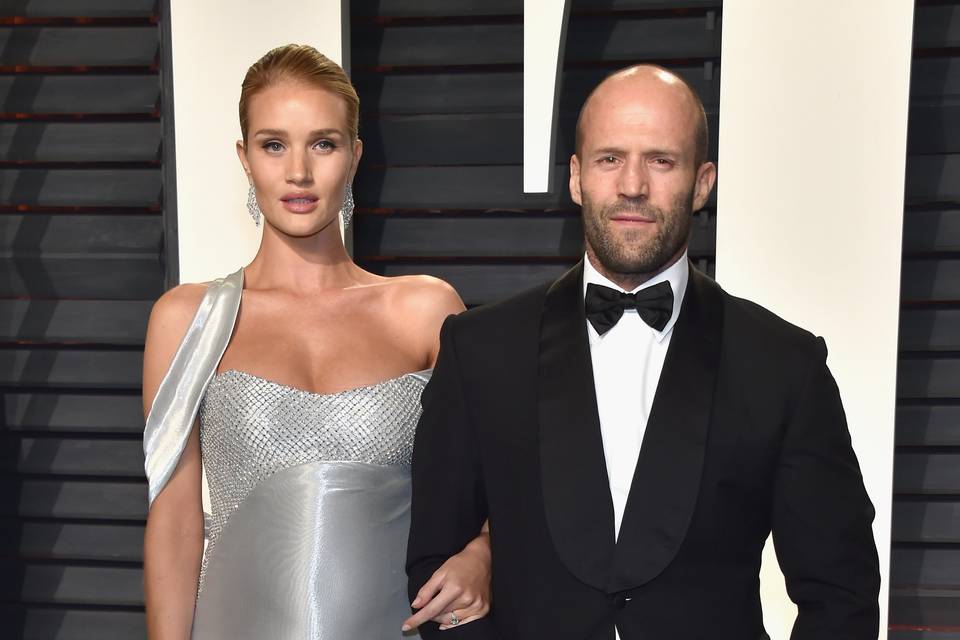 Rosie Huntington-Whitelely and Jason Statham pictured together - a celebrity couple who have an age gap relationship