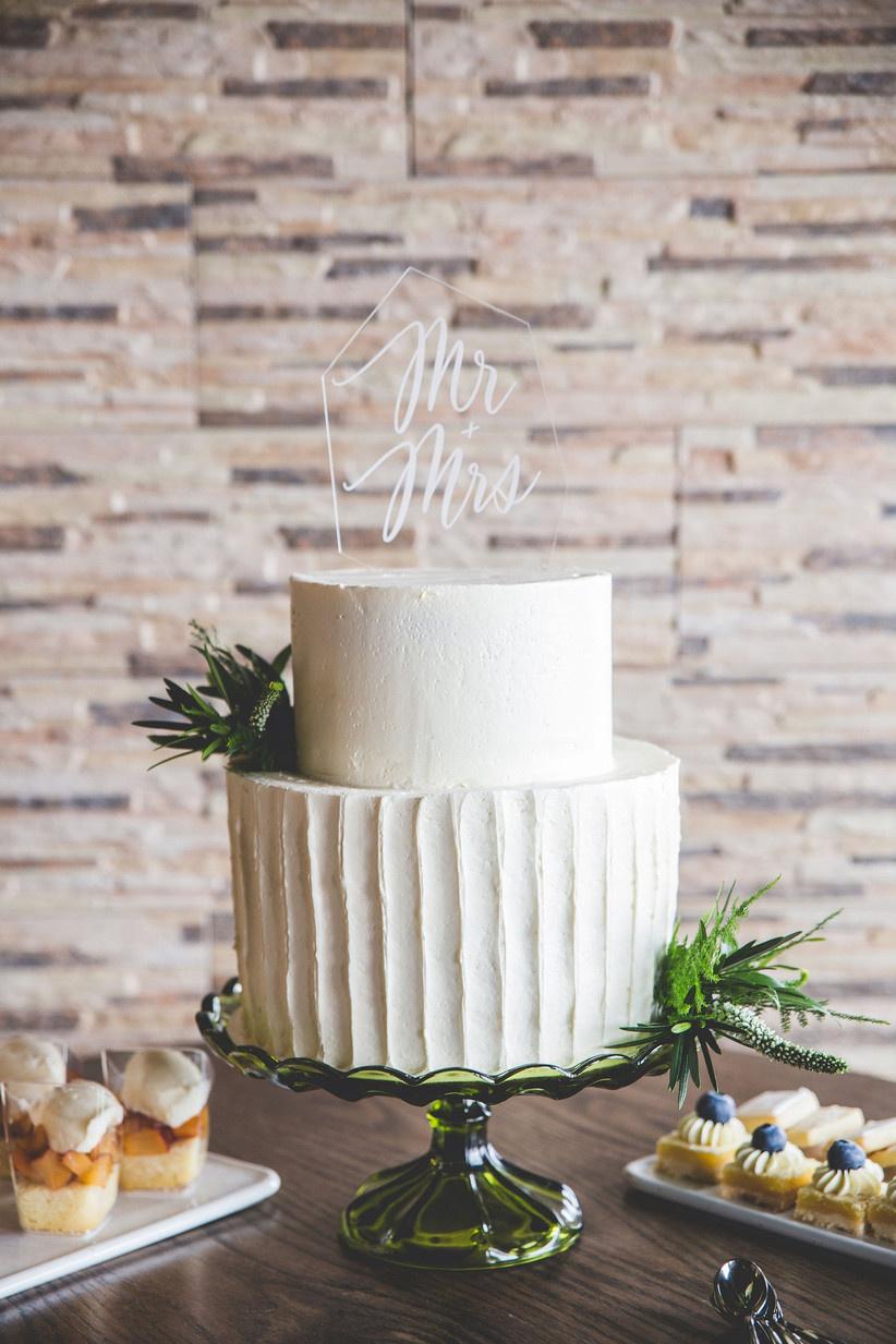 Buttercream Ruffle 2 tier — Cake Affection