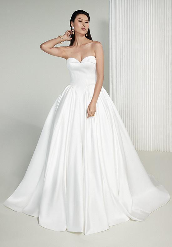 strapless sweetheart neckline simple wedding dress