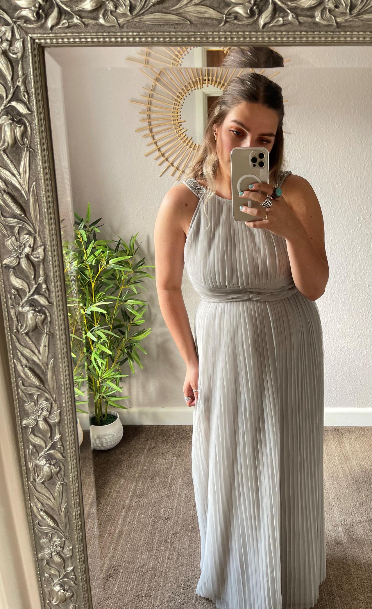 Coast pleated hot sale maxi dress