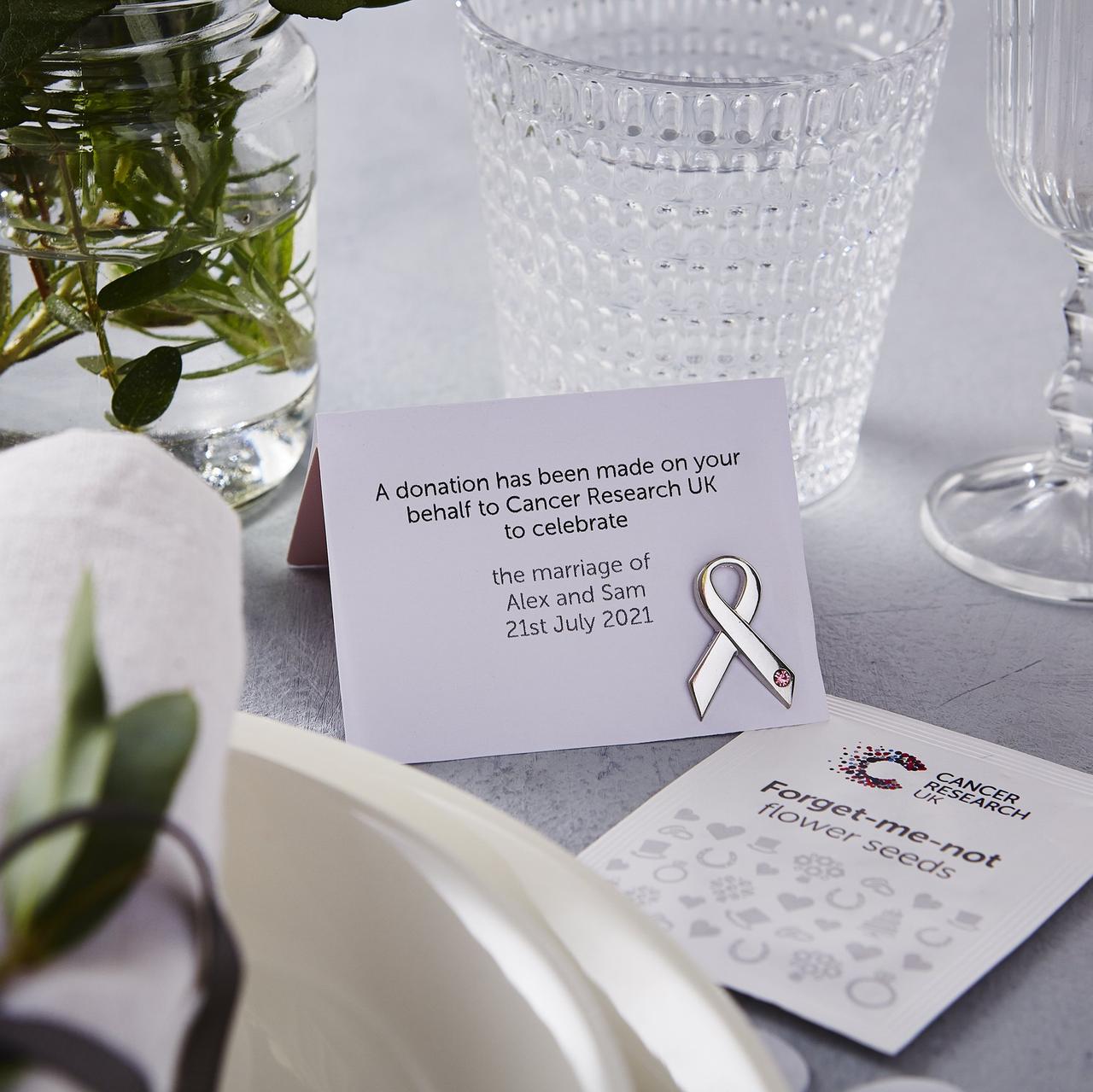 Wedding Favours Charity Favour Cards Charity Favours Table 