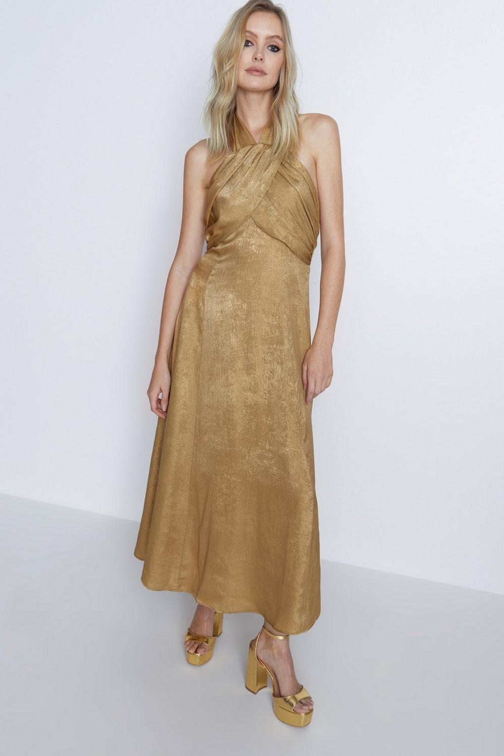 Womans hotsell gold dress