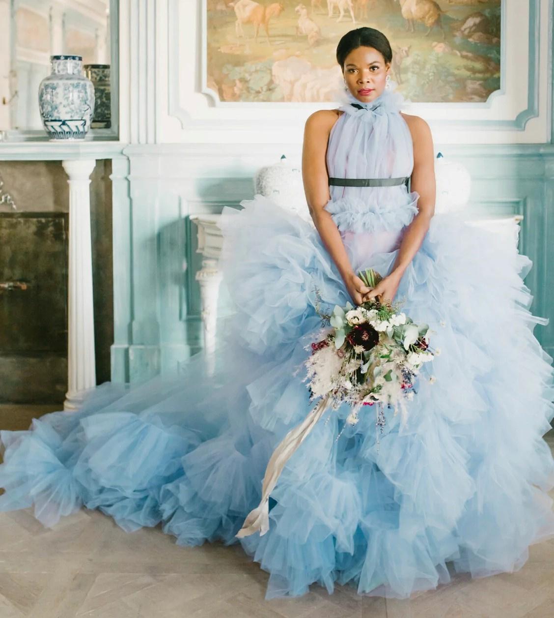 Buy Blue Wedding Gown online | Lazada.com.ph-tmf.edu.vn