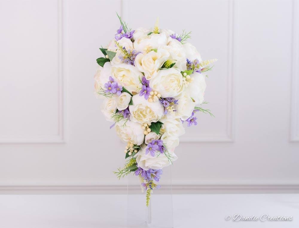 small cascading bridal bouquets