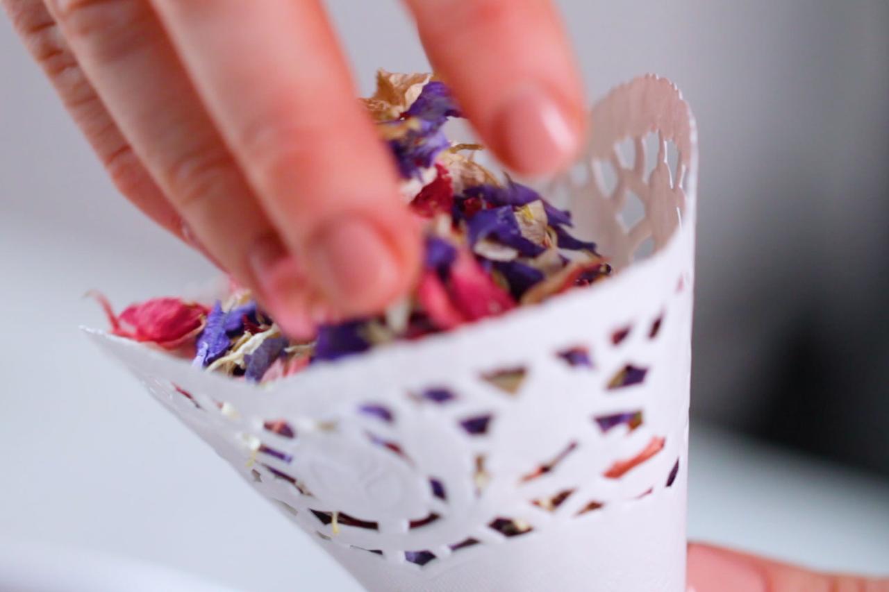 How To Make DIY Wedding Confetti with Flower Petals