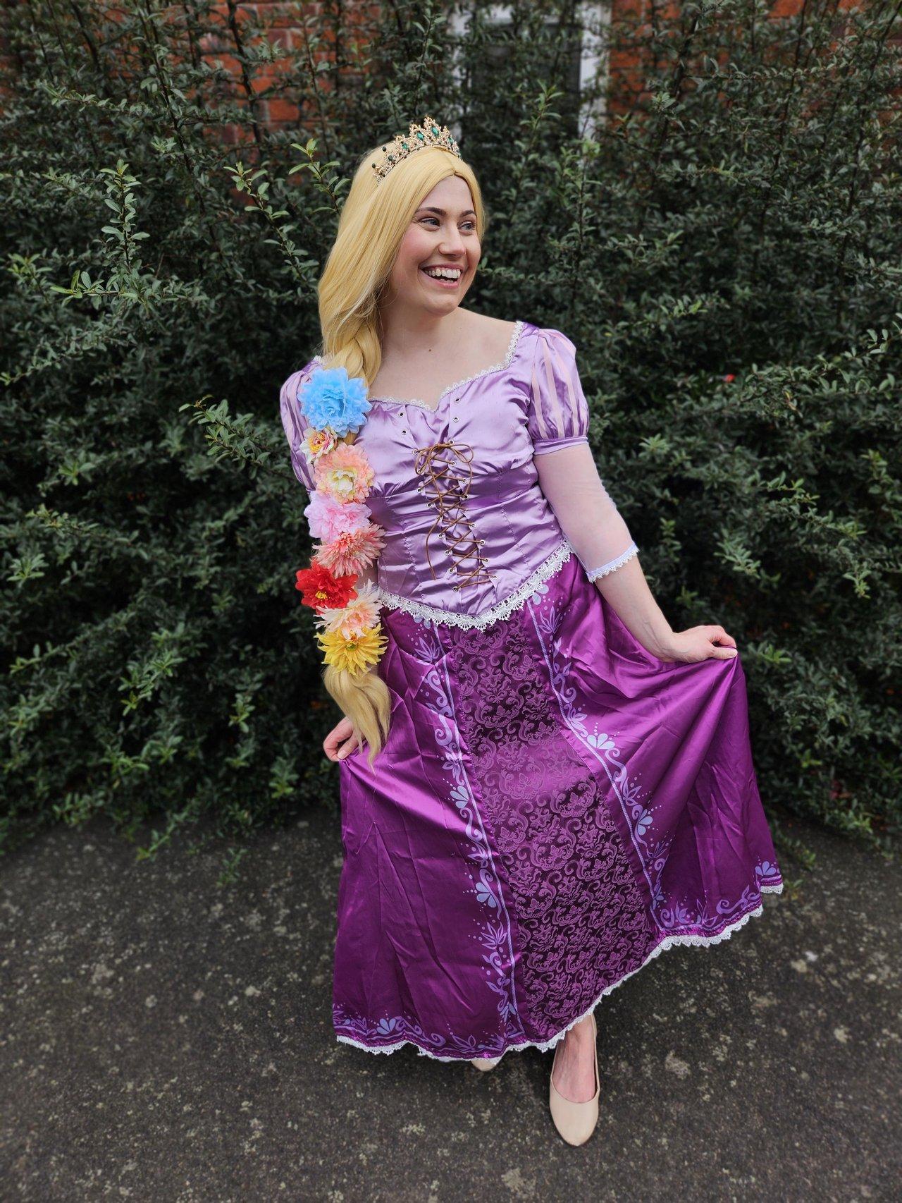 A children's wedding entertainer dressed up as a princess