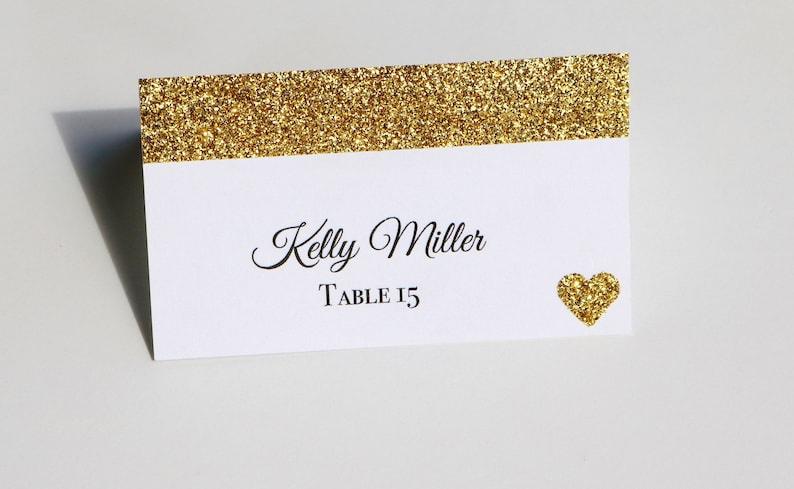 Glittery place cards