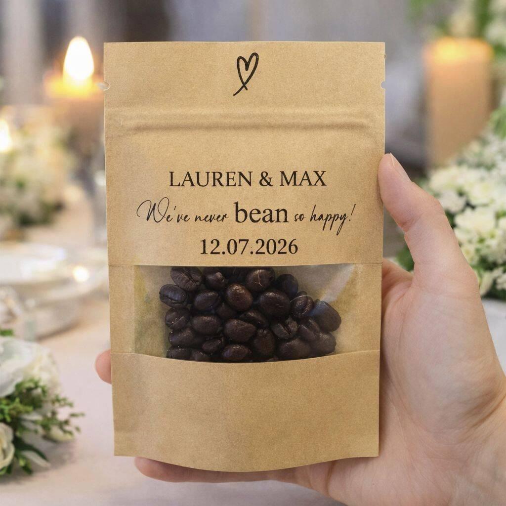 Coffee Bean Wedding Favour Pouch