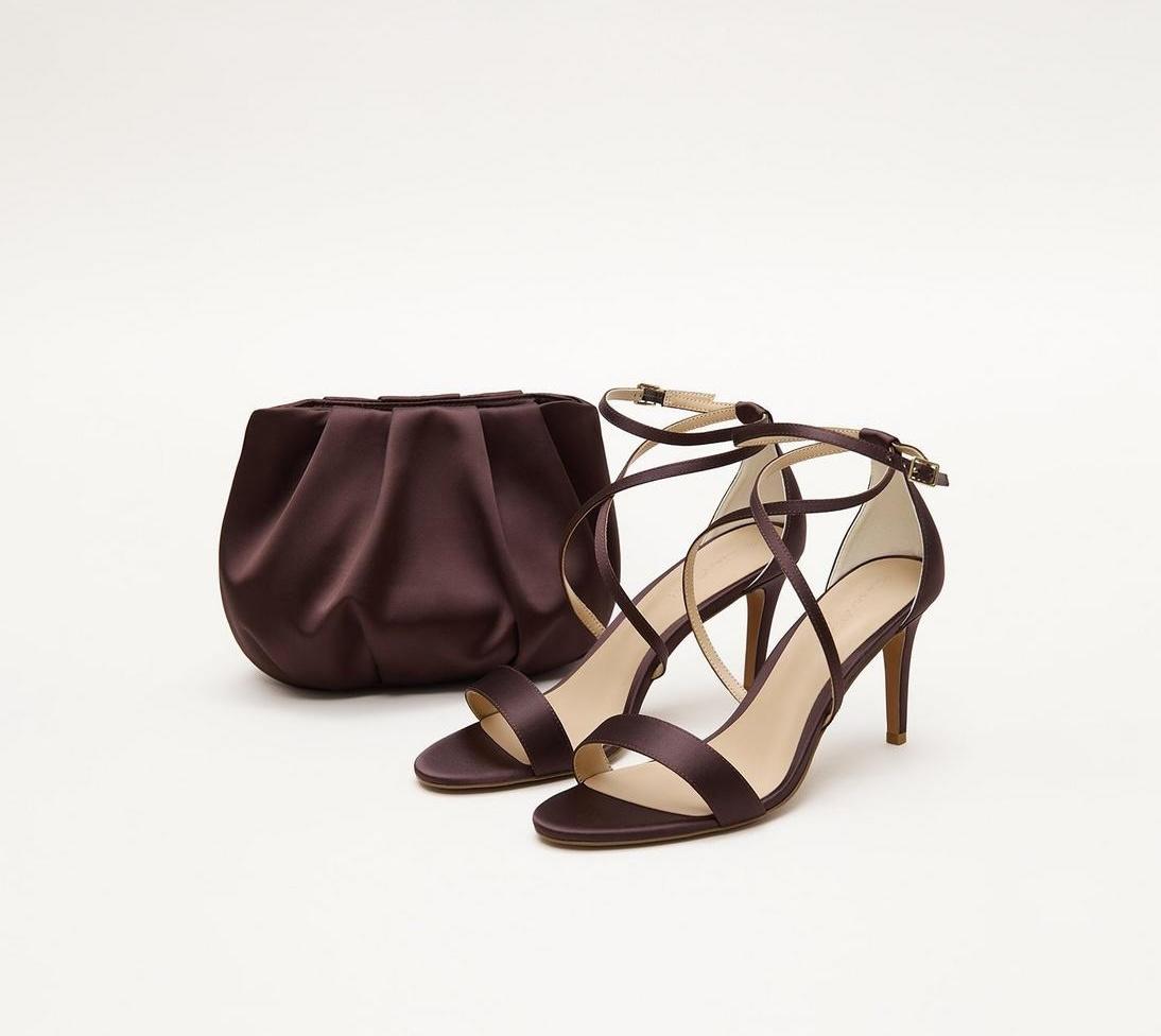 Satin Strappy Sandals & Cloud Clutch Bag – Phase Eight