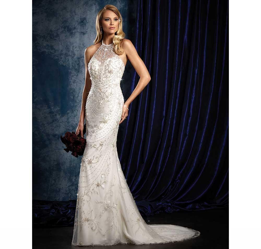 Alfred Angelo Halter Wedding Dress