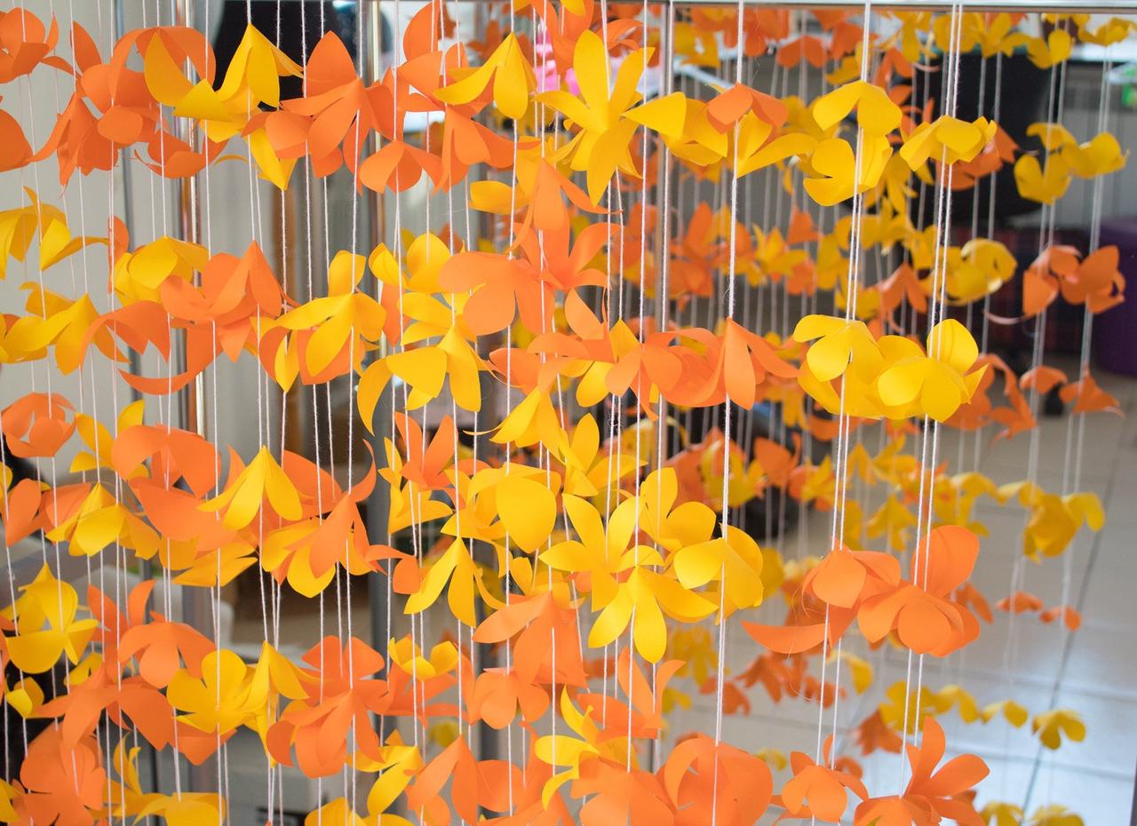 Orange Paper Garland 