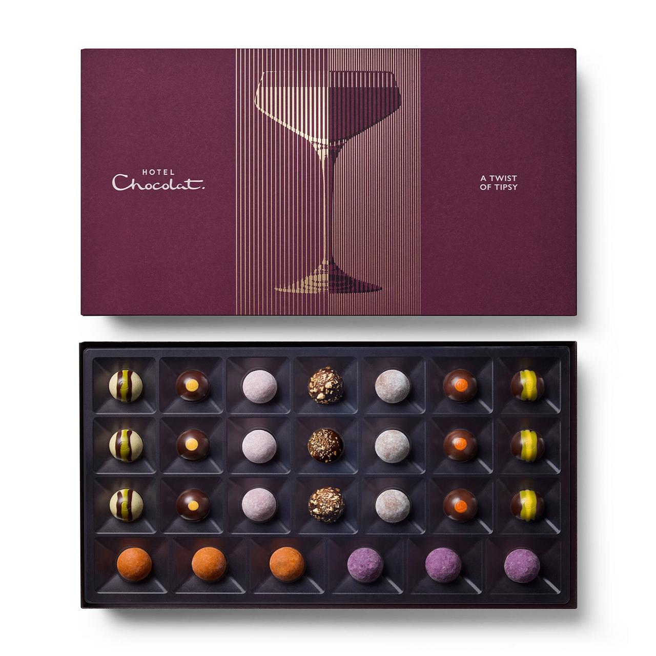 A Twist of Tipsy Chocolate Box 27-Piece – Hotel Chocolat