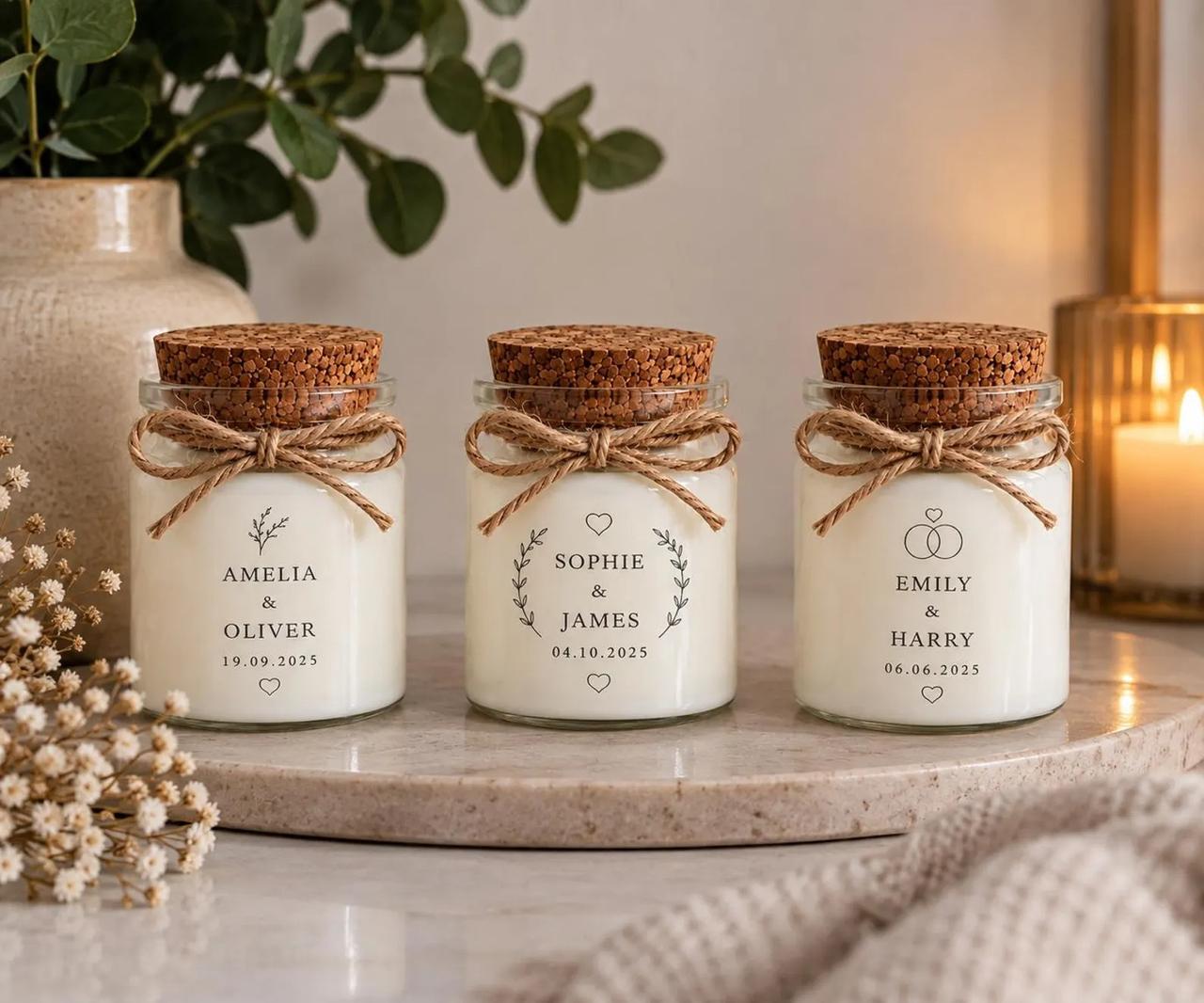 Personalised Wedding Candle Favour – Cheshire Scentsations