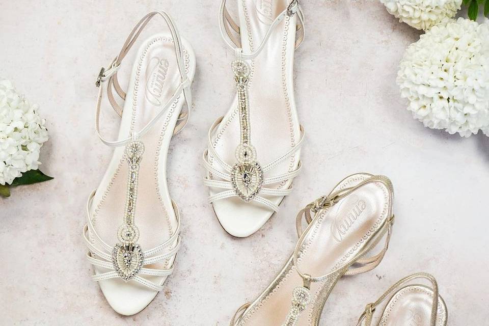 Embellished strappy wedding sandals