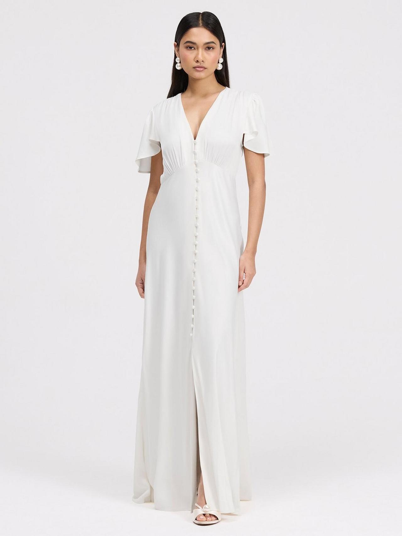 Ghost Delphine Timeless Button Through Satin Maxi Dress
