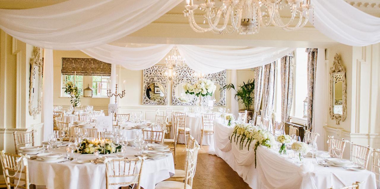 Interior of Lancashire wedding venue Eaves Hall