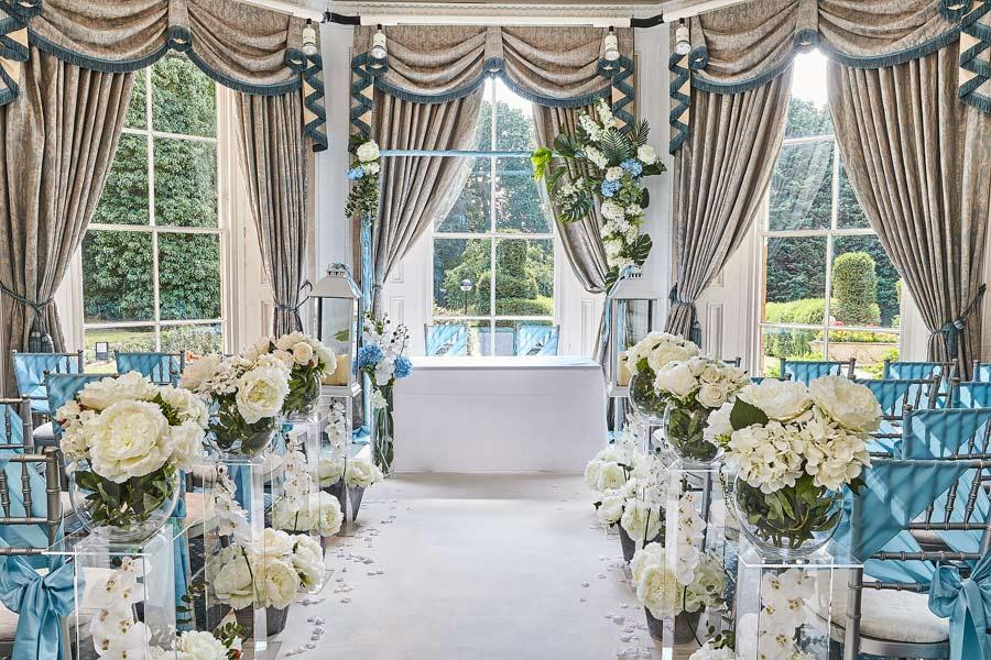 Ceremony room at Northamptonshire wedding venue Sedgebrook Hall
