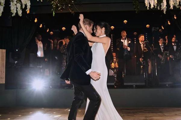 Harry and Meghan during their first dance at their wedding
