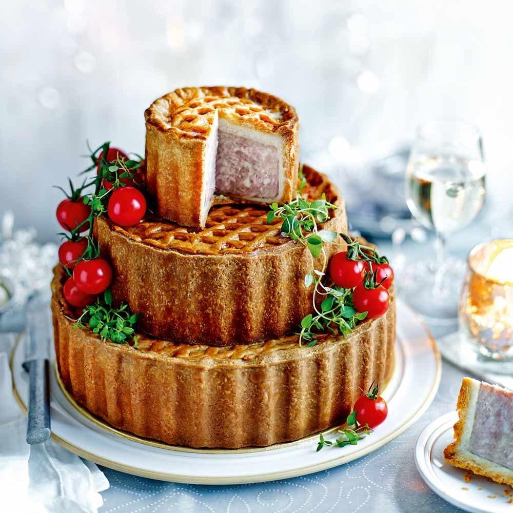 Cheese & Pork Pie Cakes :: Pork Pie & Cheese Tower - West Country Cheese |  Order Cheese Online | The West Country Cheese Co | Wedding Cheese Cakes |  Barnstaple, Devon