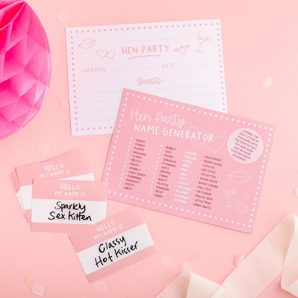 Hen Party Synonym Challenge Adult Synonym Game Hen Night 