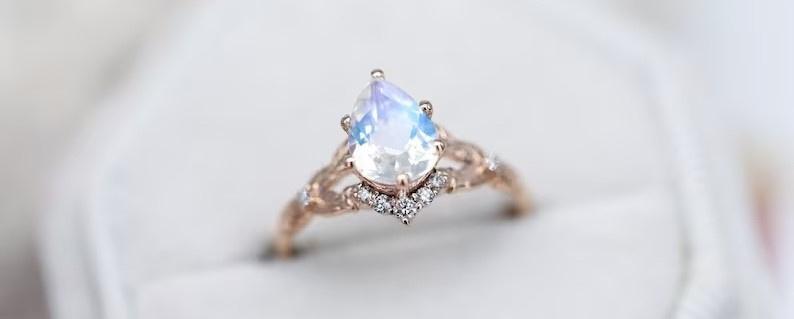 Aura Moonstone Ring - Semi Precious | EIGHTMOON – EIGHTMOON Store