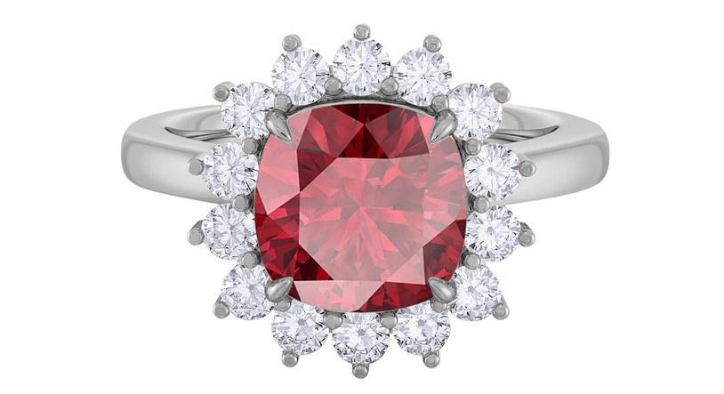 Bliss Women 20k Gold Rubine Diamond Ring Wedding India | Ubuy