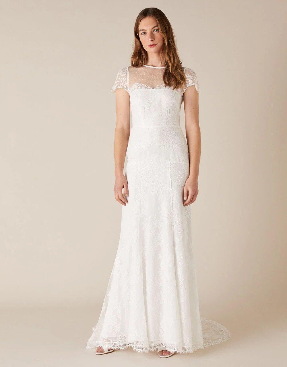 Lace wedding dress for older brides