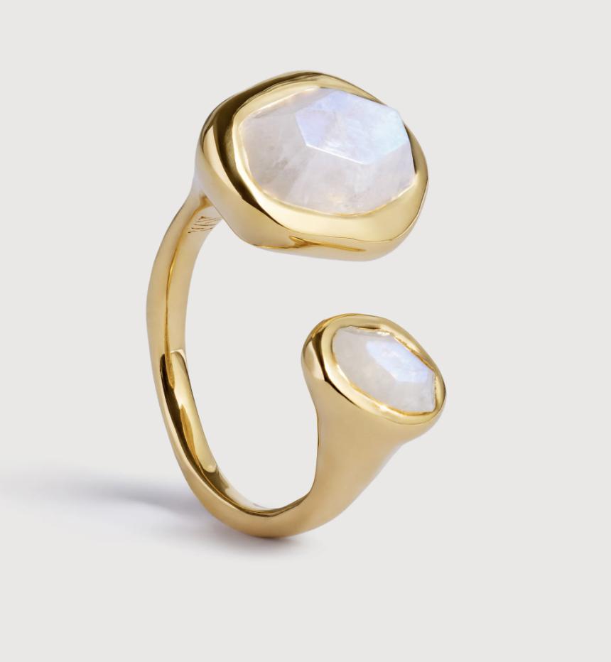 moonstone and gold ring from Monica Vinader