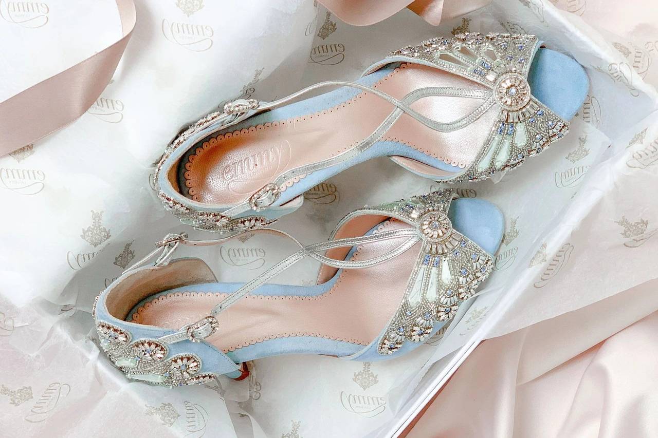 Blue heeled shoes uk best sale