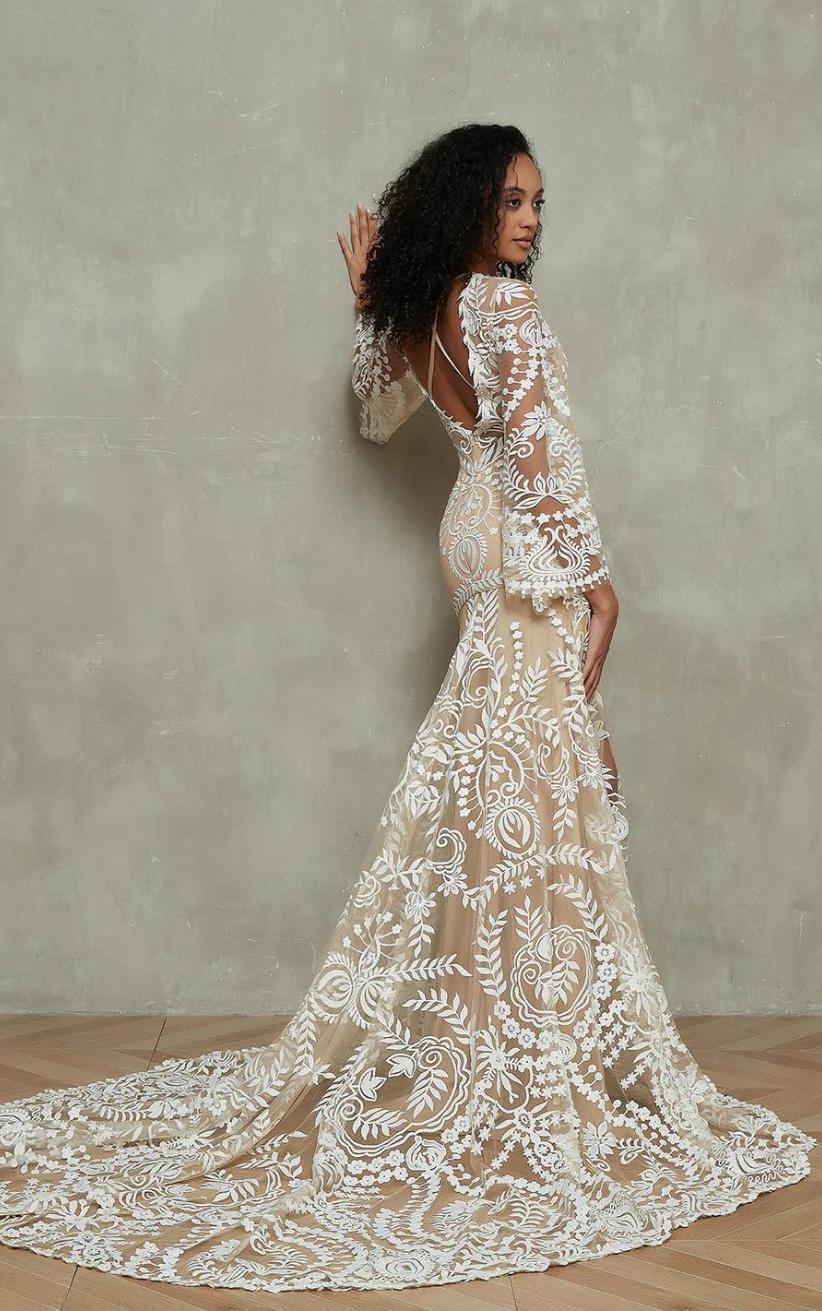 Bohemian on sale Vintage Luxury Dress, 15 DAYS DELIVERY High Quality Vintage Wedding Dress