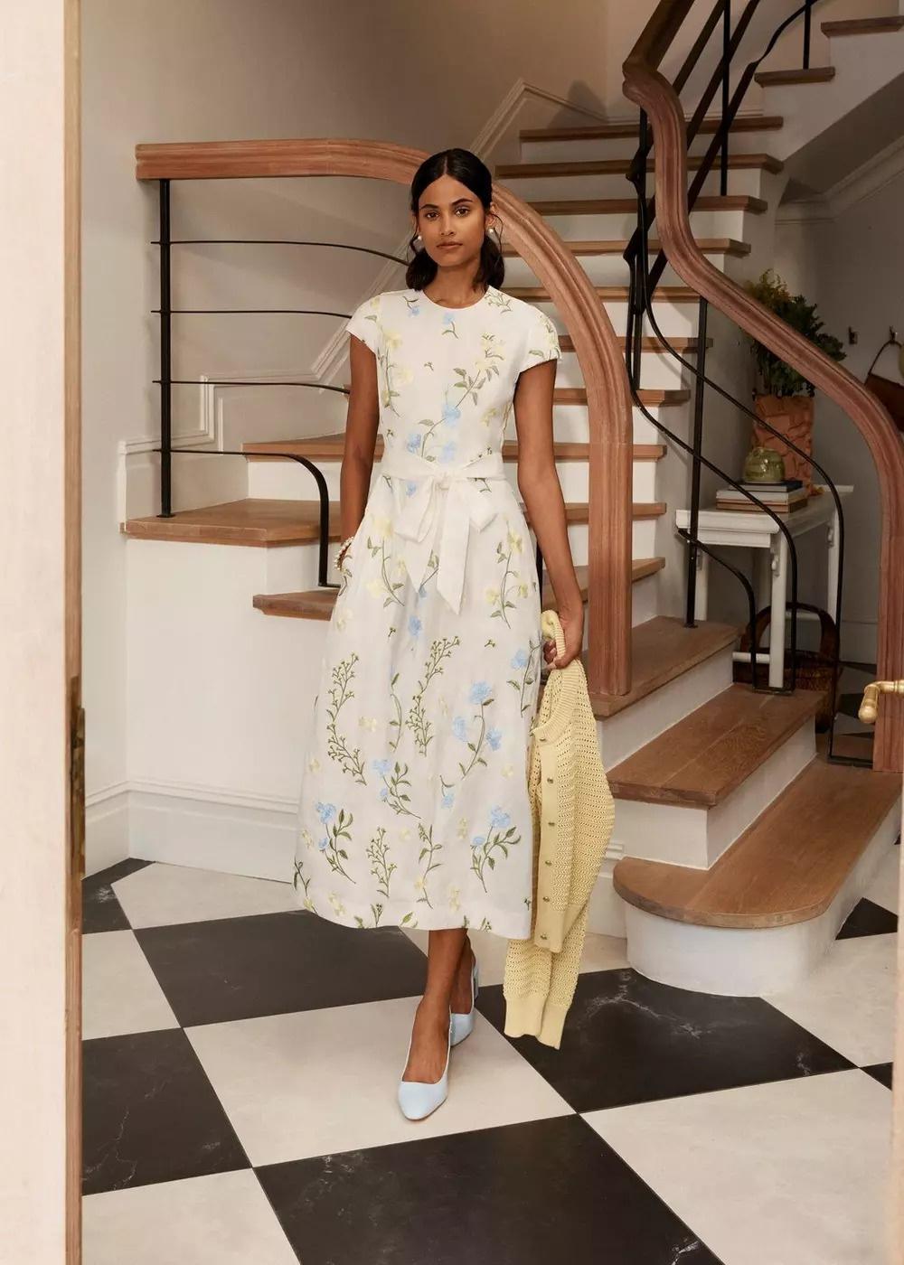 Linda Embroidered Dress Hobbs