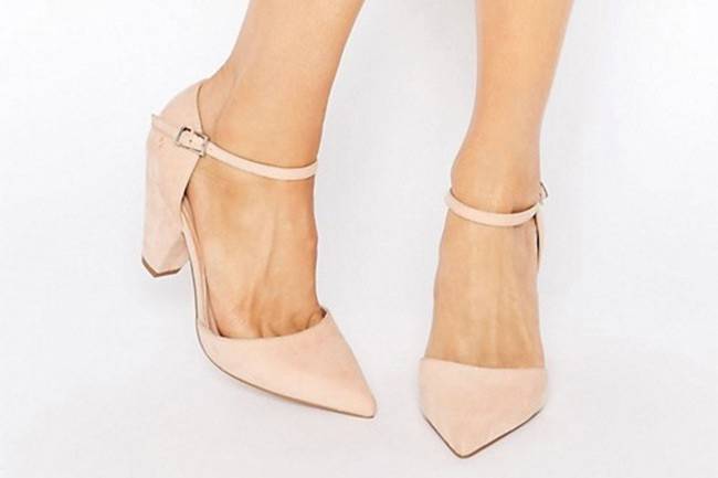 Baby pink best sale low heels