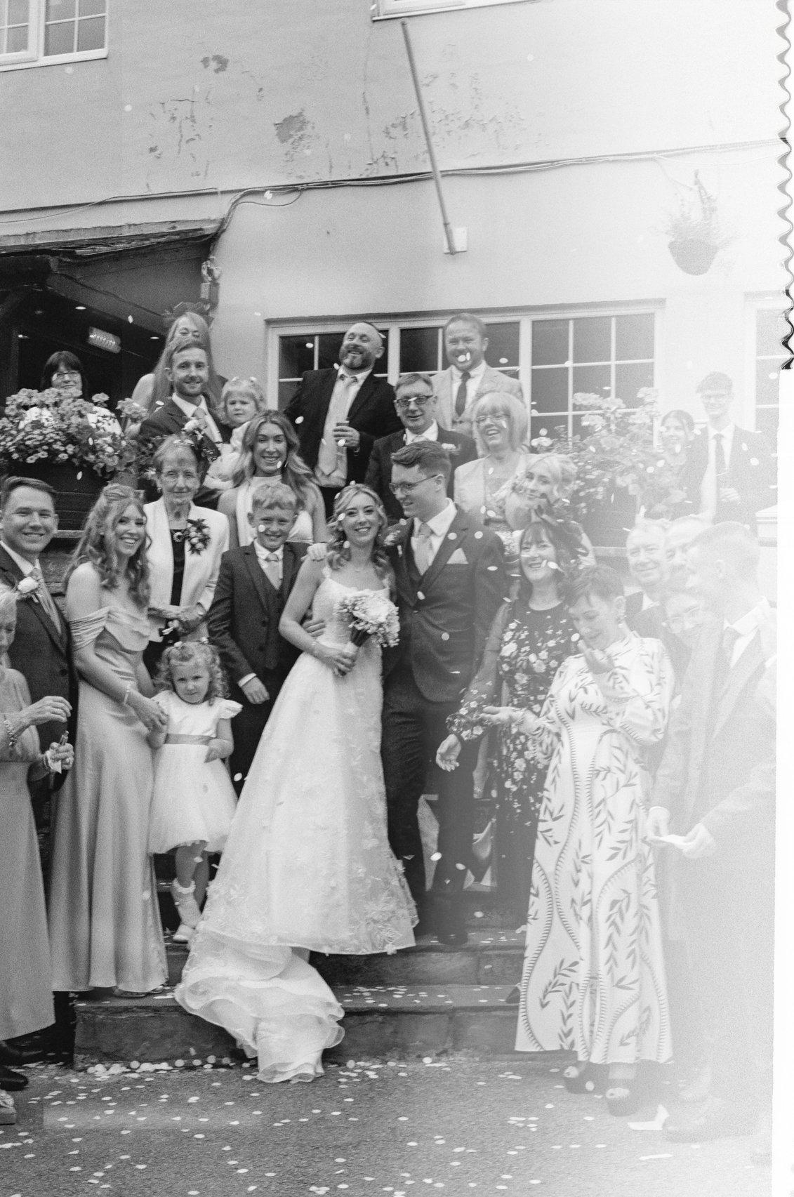 bride groom shout on flash photography 
