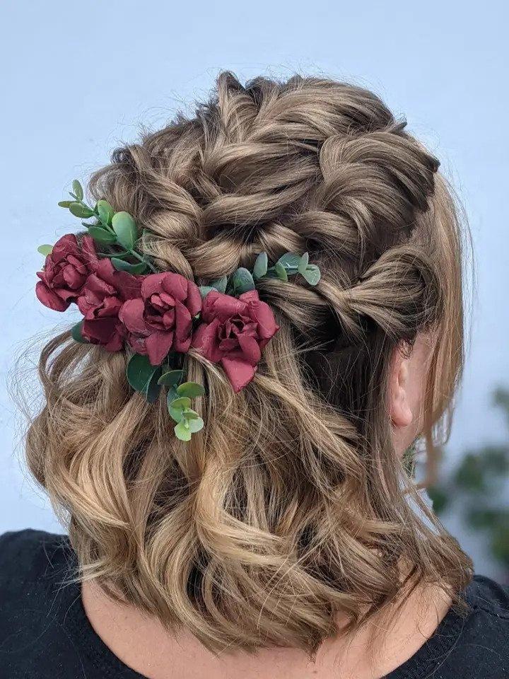 Wedding Hair with Flowers: 18 Floral Wedding Hairstyles and Accessories -   