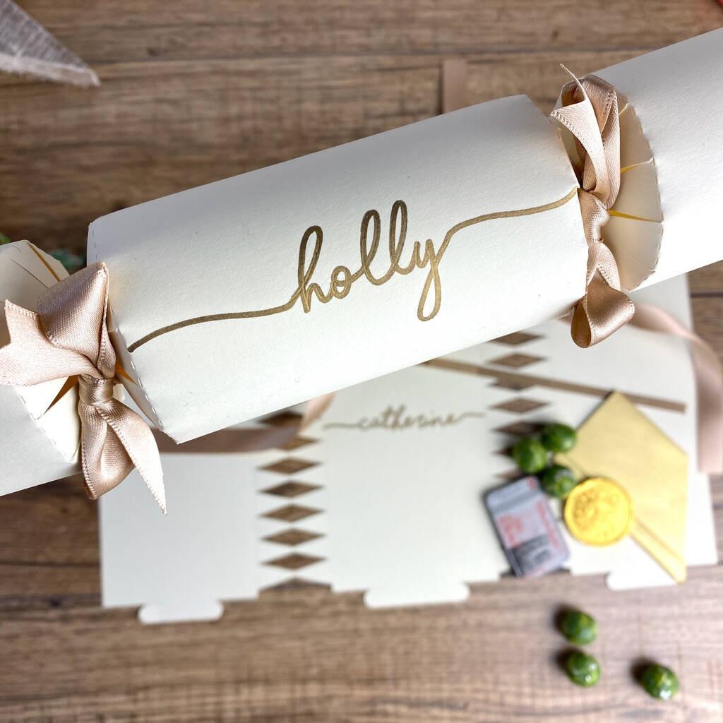 Personalised Handwritten Ivory Crackers