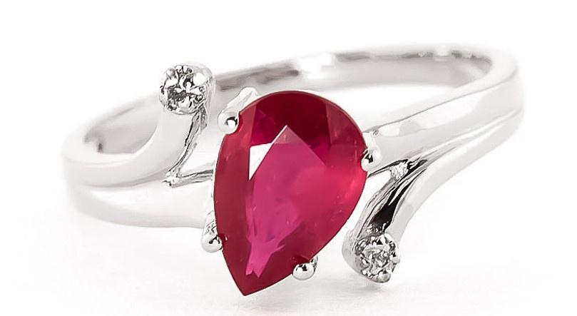 Ruby and diamond engagement ring