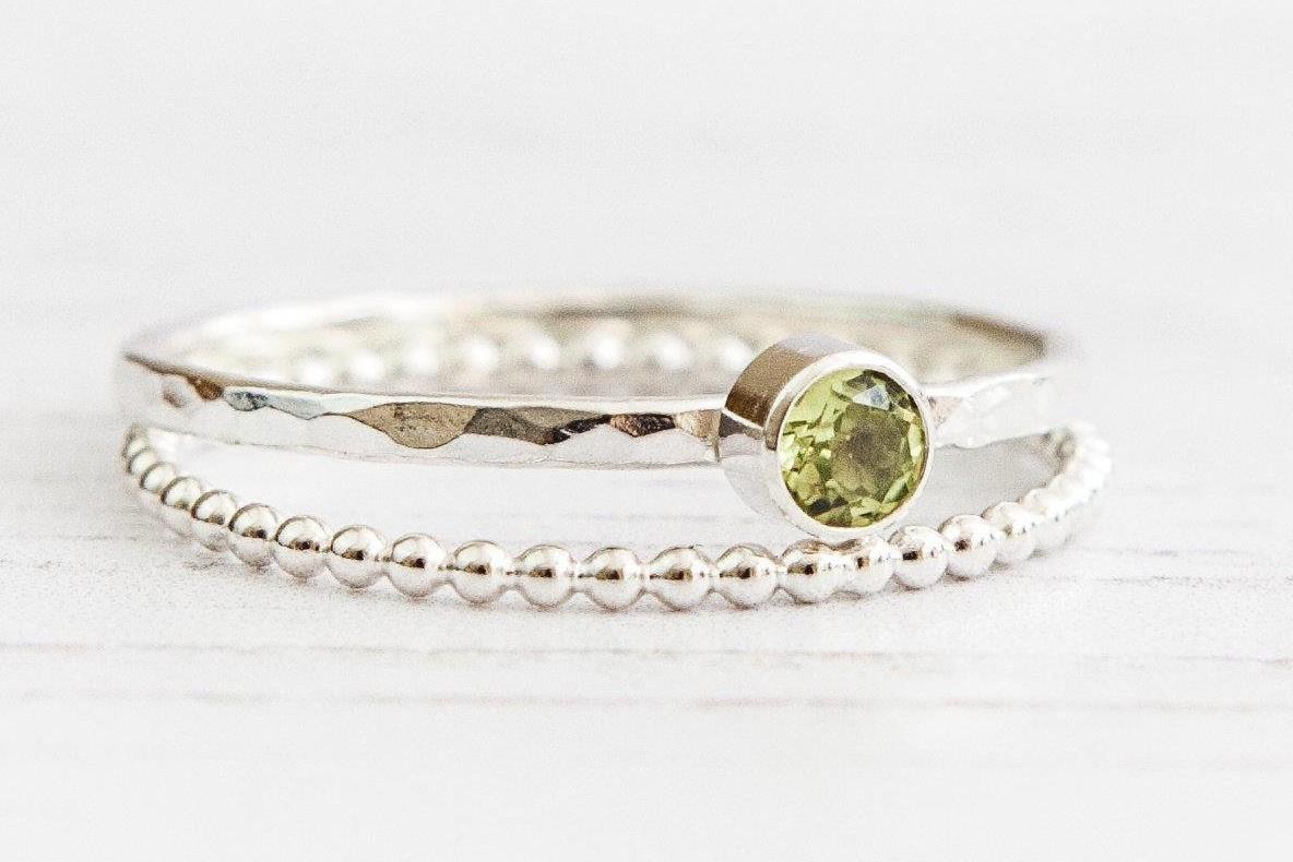 Sterling silver stacking rings