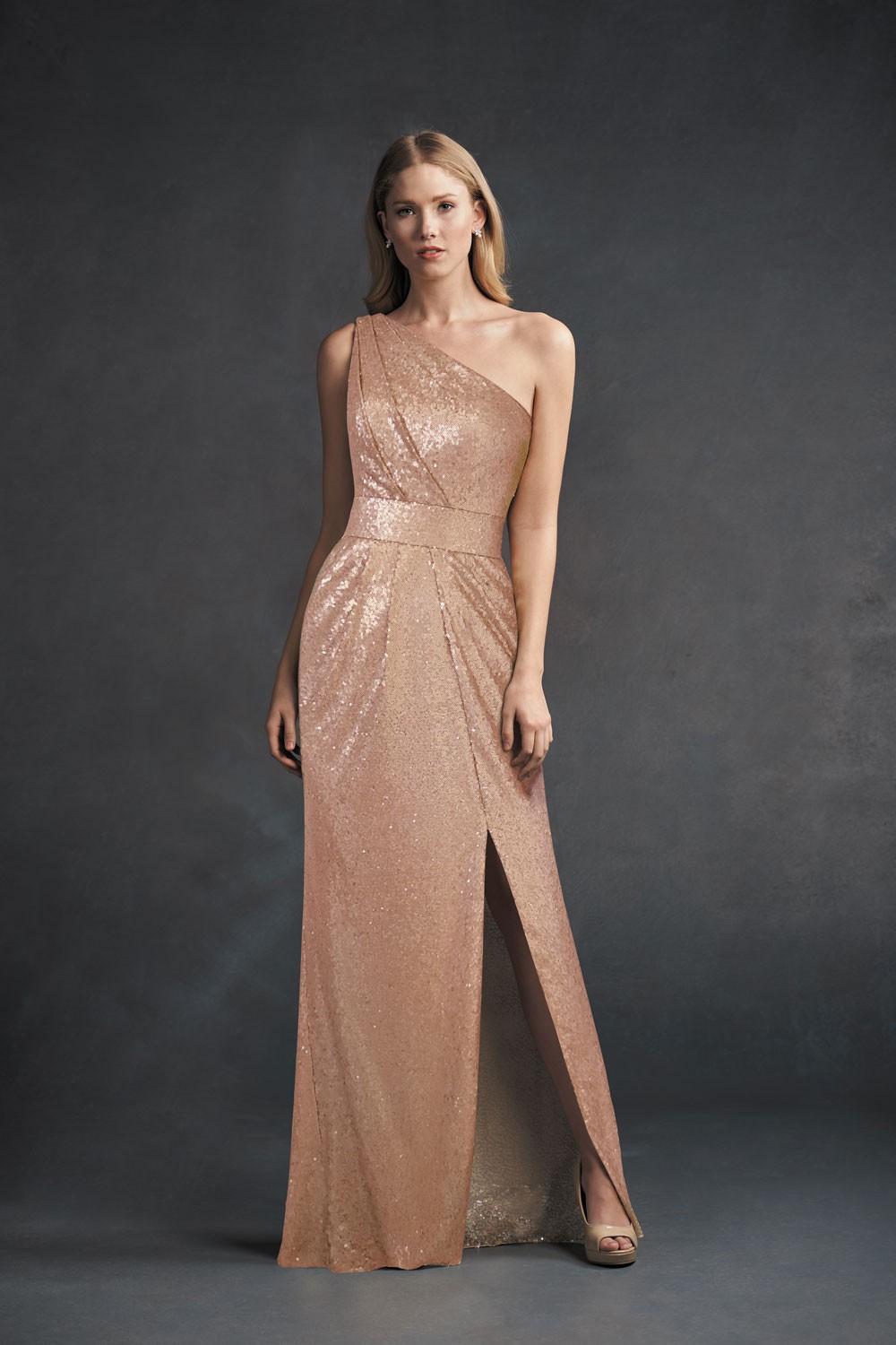 Rose gold reception sales dress