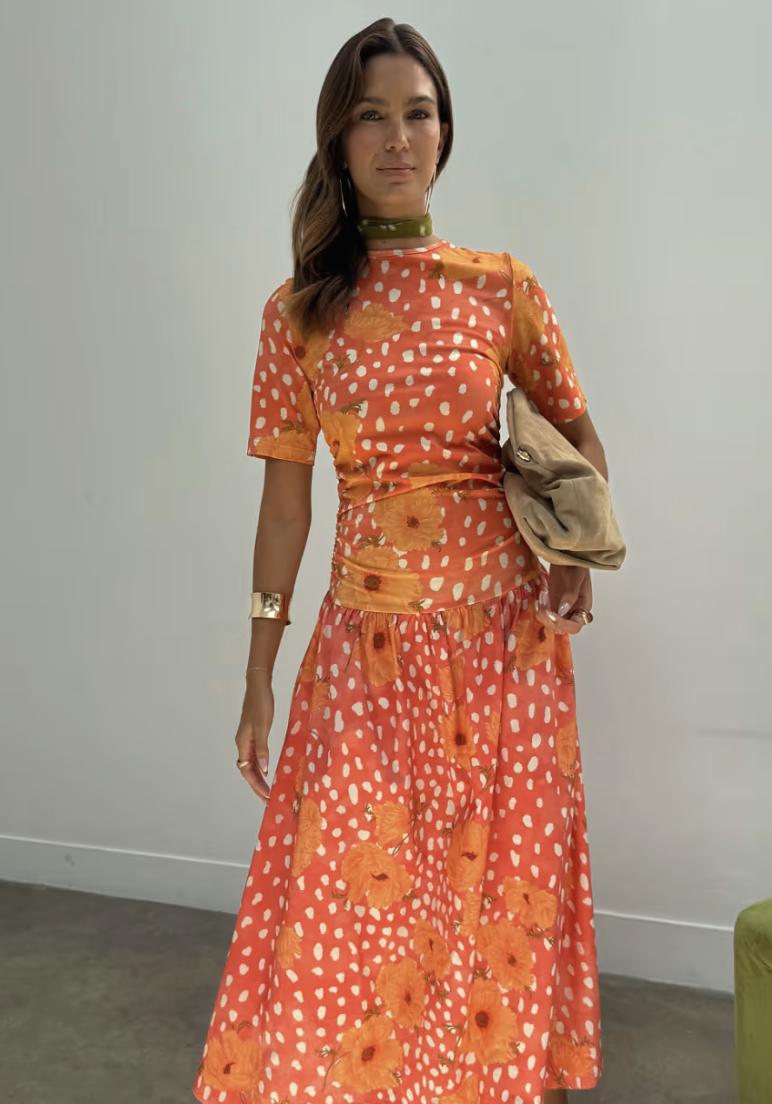 poppy print drop waist dress from Never Fully Dressed