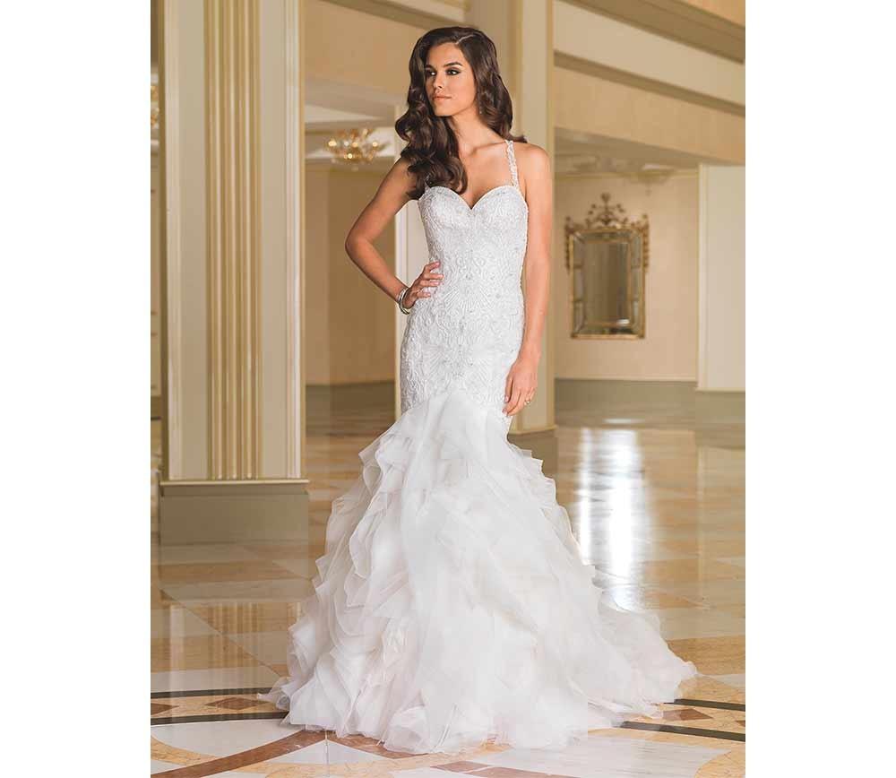 Silk fishtail wedding on sale dress